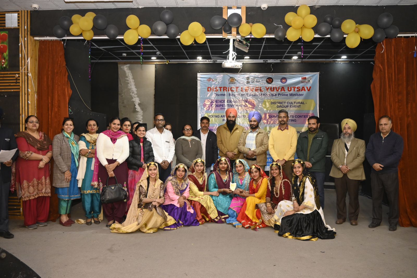 Sagar in Photography, Anupreet Kaur in Speech and Hina in Painting